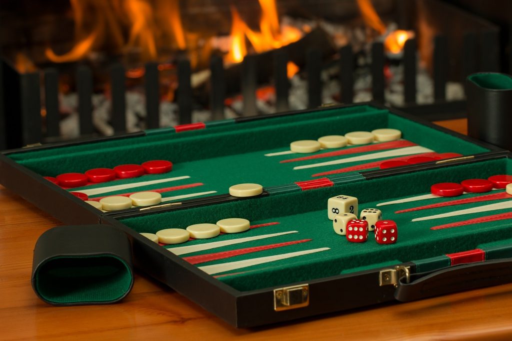 Backgammon Board Game Fireside Competition